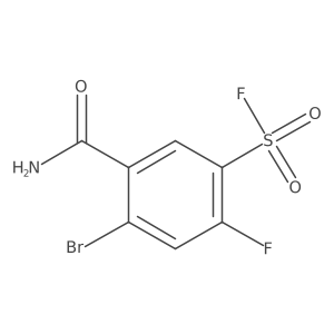 4-Bromo-5-carbamoyl-2-fluorobenzene-1-sulfonyl fluoride Structure