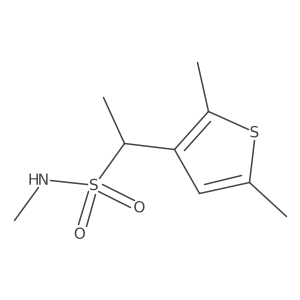 1-(2,5-dimethylthiophen-3-yl)-N-methylethane-1-sulfonamide结构式