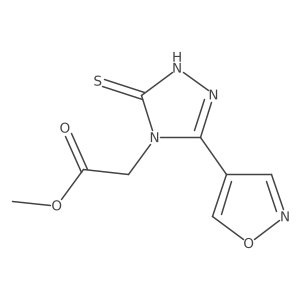 methyl 2-[3-(1,2-oxazol-4-yl)-5-sulfanyl-4H-1,2,4-triazol-4-yl]acetate Structure