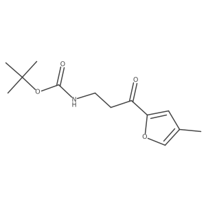 tert-butyl N-[3-(4-methylfuran-2-yl)-3-oxopropyl]carbamate结构式