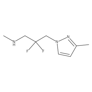 [2,2-difluoro-3-(3-methyl-1H-pyrazol-1-yl)propyl](methyl)amine Structure