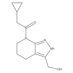 2-cyclopropyl-1-[3-(hydroxymethyl)-1H,4H,5H,6H,7H-pyrazolo[3,4-b]pyridin-7-yl]ethan-1-one Structure