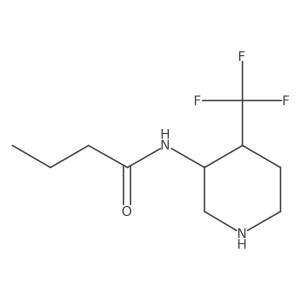 N-[4-(trifluoromethyl)piperidin-3-yl]butanamide结构式