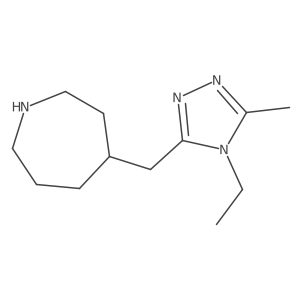 4-[(4-ethyl-5-methyl-4H-1,2,4-triazol-3-yl)methyl]azepane结构式