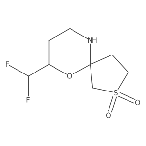 7-(Difluoromethyl)-6-oxa-2lambda6-thia-10-azaspiro[4.5]decane-2,2-dione Structure