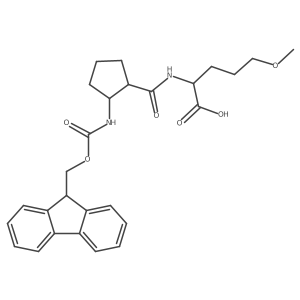 2-{[2-({[(9H-fluoren-9-yl)methoxy]carbonyl}amino)cyclopentyl]formamido}-5-methoxypentanoic acid Structure