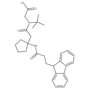 2-{N-tert-butyl-2-[1-({[(9H-fluoren-9-yl)methoxy]carbonyl}amino)cyclopentyl]acetamido}acetic acid Structure