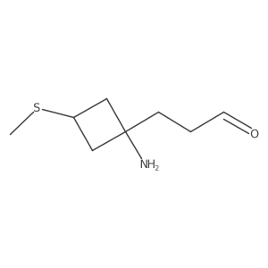 3-[1-Amino-3-(methylsulfanyl)cyclobutyl]propanal Structure