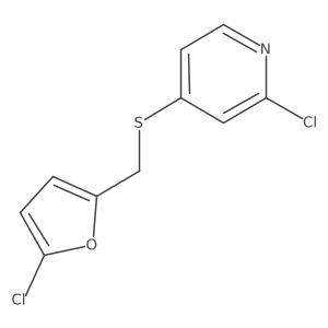 2-Chloro-4-{[(5-chlorofuran-2-yl)methyl]sulfanyl}pyridine结构式