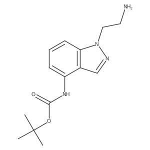 tert-butyl N-[1-(2-aminoethyl)-1H-indazol-4-yl]carbamate Structure