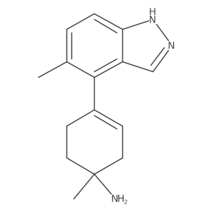 1-methyl-4-(5-methyl-1H-indazol-4-yl)cyclohex-3-en-1-amine结构式