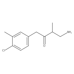 4-Amino-1-(4-chloro-3-methylphenyl)-3-methylbutan-2-one Structure