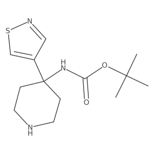 tert-butyl N-[4-(1,2-thiazol-4-yl)piperidin-4-yl]carbamate结构式