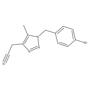 2-{1-[(4-bromophenyl)methyl]-5-methyl-1H-1,2,3-triazol-4-yl}acetonitrile Structure