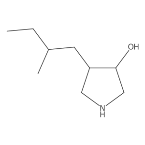 4-(2-Methylbutyl)pyrrolidin-3-ol结构式