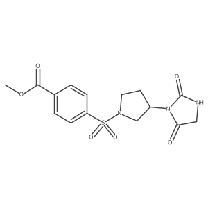 Methyl 4-((3-(2,5-dioxoimidazolidin-1-yl)pyrrolidin-1-yl)sulfonyl)benzoate Structure