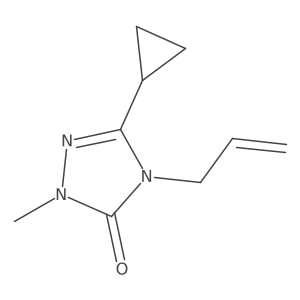3-cyclopropyl-1-methyl-4-(prop-2-en-1-yl)-4,5-dihydro-1H-1,2,4-triazol-5-one结构式