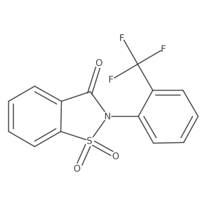 1,1-Dioxo-2-[2-(trifluoromethyl)phenyl]-1,2-benzothiazol-3-one Structure
