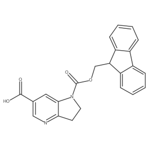 1-{[(9H-fluoren-9-yl)methoxy]carbonyl}-1H,2H,3H-pyrrolo[3,2-b]pyridine-6-carboxylic acid结构式
