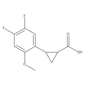 rac-(1R,2R)-2-(4,5-difluoro-2-methoxyphenyl)cyclopropane-1-carboxylic acid Structure
