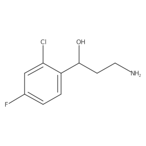 (1S)-3-amino-1-(2-chloro-4-fluorophenyl)propan-1-ol结构式
