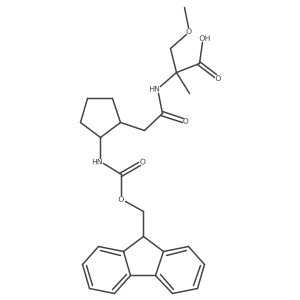 rac-2-{2-[(1R,2S)-2-({[(9H-fluoren-9-yl)methoxy]carbonyl}amino)cyclopentyl]acetamido}-3-methoxy-2-methylpropanoic acid Structure