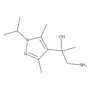 1-amino-2-[3,5-dimethyl-1-(propan-2-yl)-1H-pyrazol-4-yl]propan-2-ol结构式