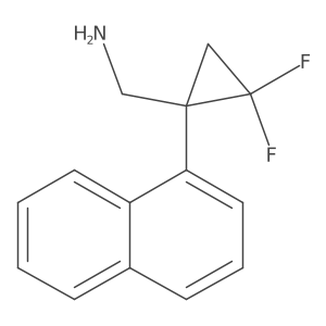 [2,2-Difluoro-1-(naphthalen-1-yl)cyclopropyl]methanamine Structure