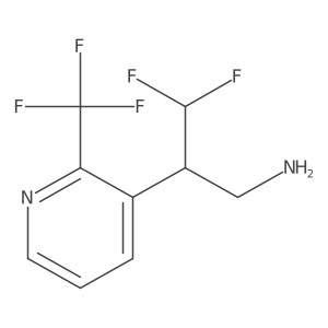 3,3-Difluoro-2-[2-(trifluoromethyl)pyridin-3-yl]propan-1-amine结构式