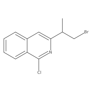 3-(1-Bromopropan-2-yl)-1-chloroisoquinoline结构式