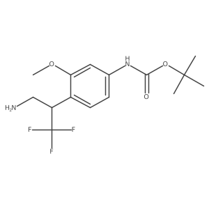 tert-butyl N-[4-(3-amino-1,1,1-trifluoropropan-2-yl)-3-methoxyphenyl]carbamate Structure