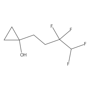 1-(3,3,4,4-Tetrafluorobutyl)cyclopropan-1-ol结构式