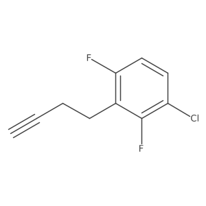 2-(But-3-yn-1-yl)-4-chloro-1,3-difluorobenzene Structure