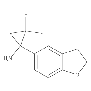1-(2,3-Dihydro-1-benzofuran-5-yl)-2,2-difluorocyclopropan-1-amine Structure