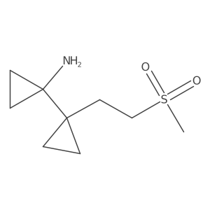 1-[1-(2-Methanesulfonylethyl)cyclopropyl]cyclopropan-1-amine结构式