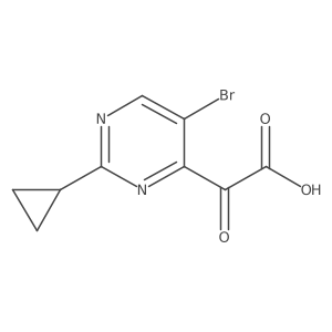 2-(5-Bromo-2-cyclopropylpyrimidin-4-yl)-2-oxoacetic acid Structure