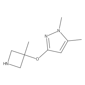 1,5-dimethyl-3-[(3-methylazetidin-3-yl)oxy]-1H-pyrazole结构式