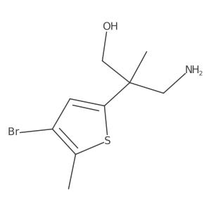 3-Amino-2-(4-bromo-5-methylthiophen-2-yl)-2-methylpropan-1-ol Structure