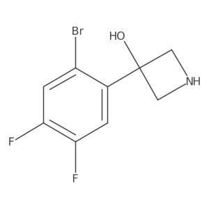 3-(2-Bromo-4,5-difluorophenyl)azetidin-3-ol结构式