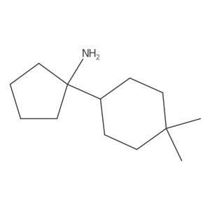 1-(4,4-Dimethylcyclohexyl)cyclopentan-1-amine结构式