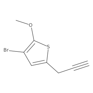 3-Bromo-2-methoxy-5-(prop-2-yn-1-yl)thiophene Structure