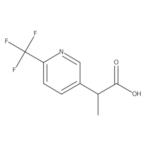 (2S)-2-[6-(Trifluoromethyl)pyridin-3-yl]propanoic acid结构式