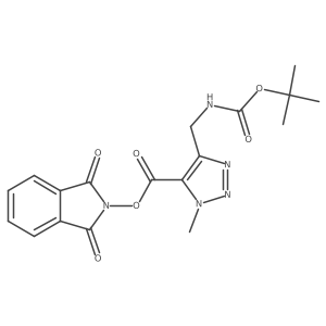 1,3-dioxo-2,3-dihydro-1H-isoindol-2-yl 4-({[(tert-butoxy)carbonyl]amino}methyl)-1-methyl-1H-1,2,3-triazole-5-carboxylate Structure