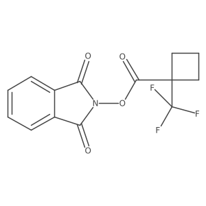 1,3-Dioxoisoindolin-2-YL 1-(trifluoromethyl)cyclobutane-1-carboxylate结构式