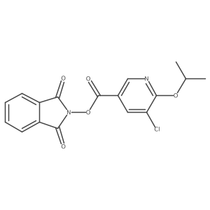 1,3-dioxo-2,3-dihydro-1H-isoindol-2-yl 5-chloro-6-(propan-2-yloxy)pyridine-3-carboxylate结构式