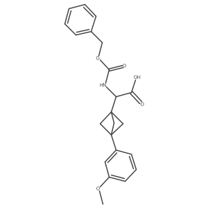 2-[3-(3-Methoxyphenyl)-1-bicyclo[1.1.1]pentanyl]-2-(phenylmethoxycarbonylamino)acetic acid Structure