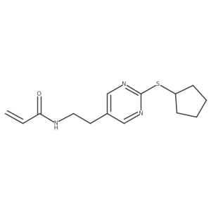 N-[2-(2-Cyclopentylsulfanylpyrimidin-5-yl)ethyl]prop-2-enamide Structure
