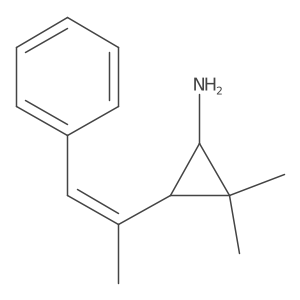rac-(1R,3S)-2,2-dimethyl-3-(1-phenylprop-1-en-2-yl)cyclopropan-1-amine Structure