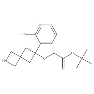 Tert-butyl 2-{[6-(2-bromopyridin-3-yl)-2-azaspiro[3.3]heptan-6-yl]oxy}acetate Structure