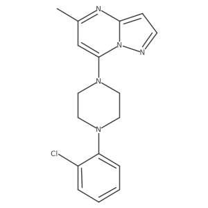 1-(2-Chlorophenyl)-4-{5-methylpyrazolo[1,5-a]pyrimidin-7-yl}piperazine结构式